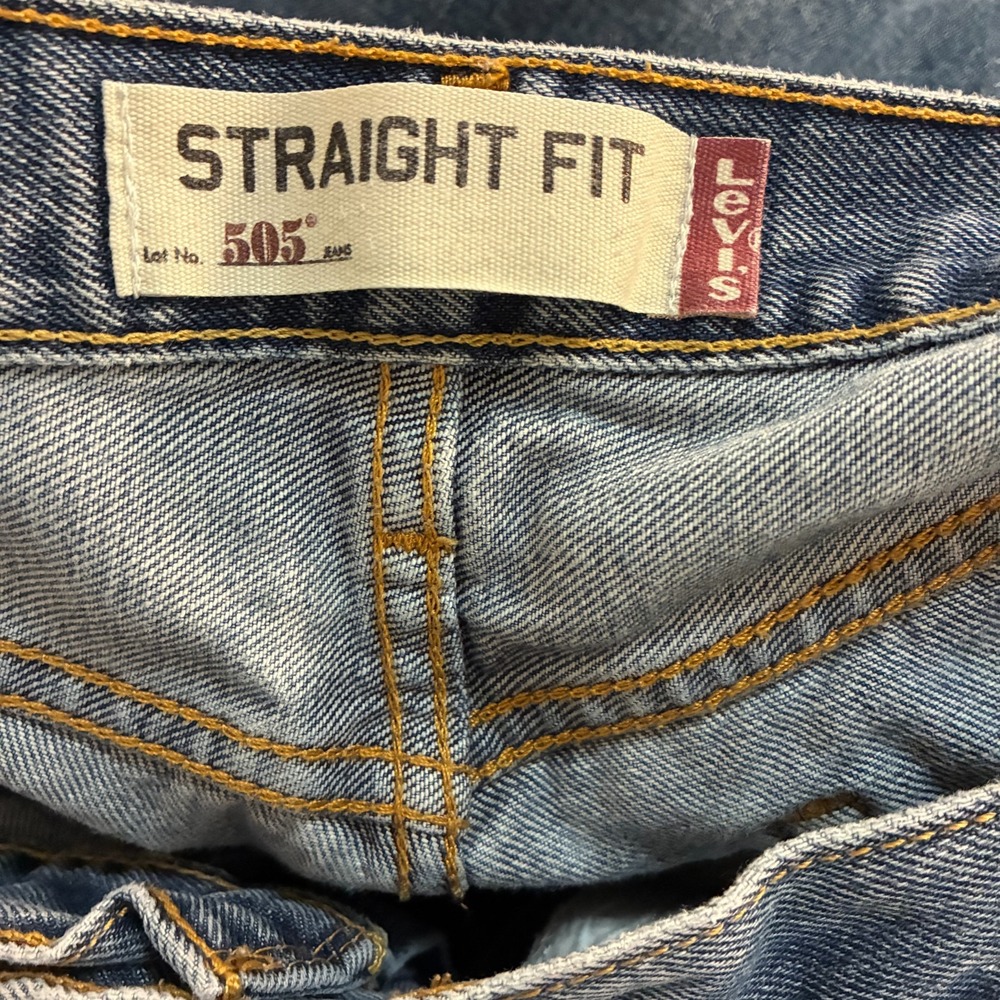 Vtg Y2K Levis 505 Jeans Mens Size 32x29 Straight Fit Denim Preppy Work Pants - Picture 3 of 9